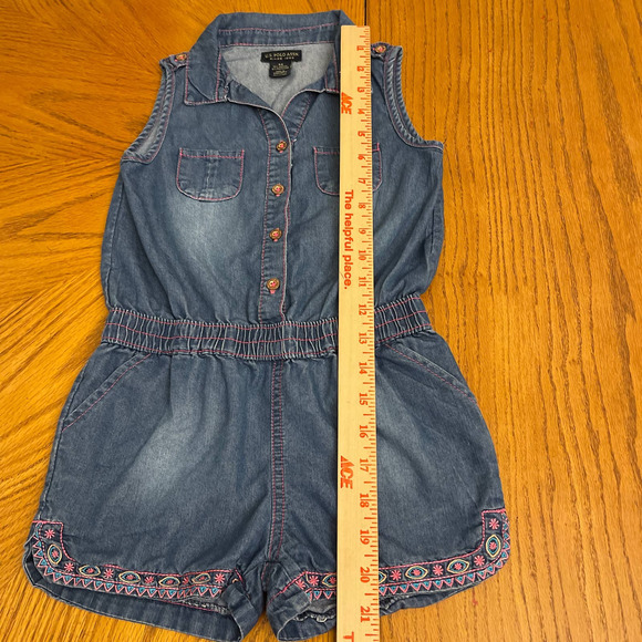U. S. Polo Assn. Shortall jeans Girl Sz 6X Gently used - Picture 4 of 6